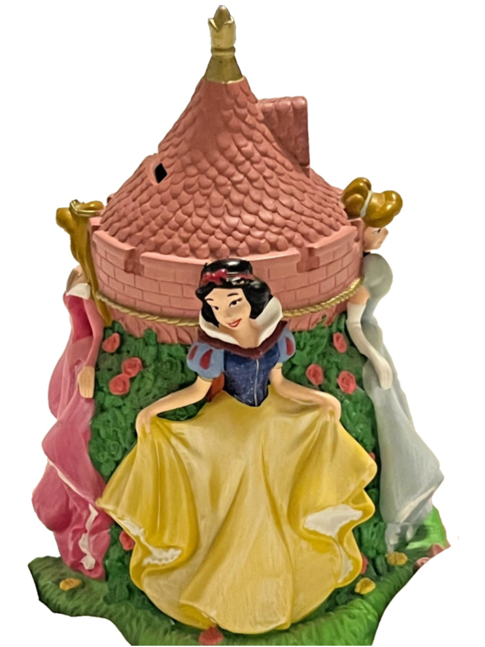 Disney Princess Castle Coin Bank Snow White Cinderella Belle Aurora Decor